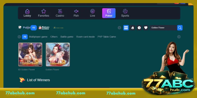 How to join Golden Flower on 77ABC