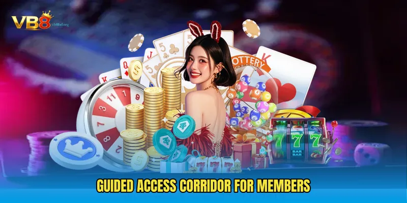 Guided access corridor for members
